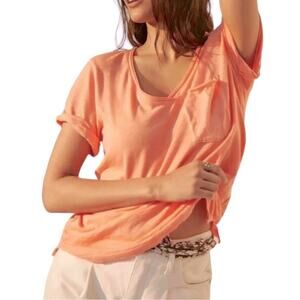 ANTHROPOLOGIE T.LA Mango Classic V-Neck Short Sleeve T-Shirt Women’s Size Large